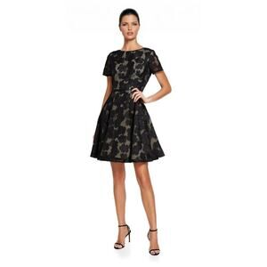 New Shani Collection Novelty Appliqué Dress in Black Size 4